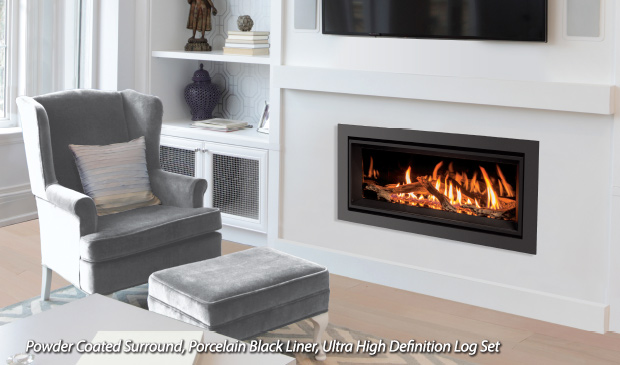 C34-7 Propane fireplace in brick mantel